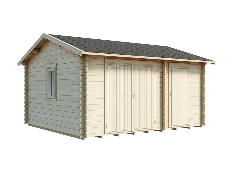 Parivarasto Luoman Lillevilla 59 Mustikka, 14,8 m2, seinävahvuus 28 mm