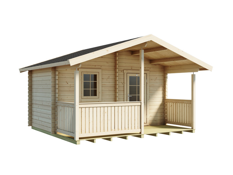 Pihasauna Luoman Lillevilla 17S Keitele, 10,1 m2, seinävahvuus 44 mm