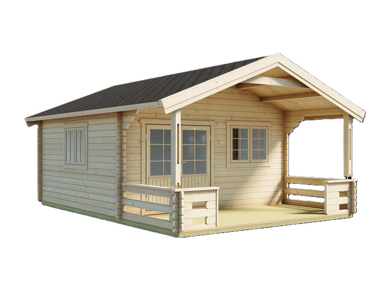 Piharakennus Luoman Lillevilla 65 Saimaa, 19,8 m2, seinävahvuus 44 mm