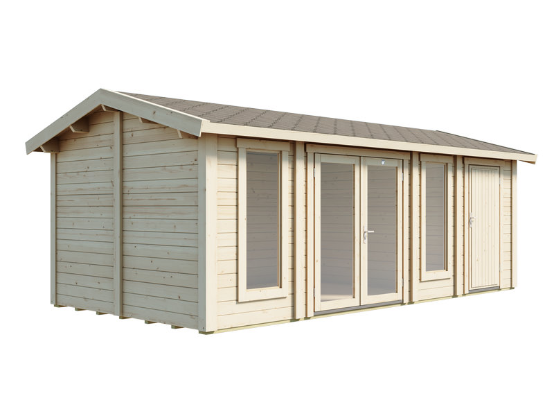 Piharakennus Luoman Lillevilla 612 Kumpunen, 18 m2, seinävahvuus 44 mm