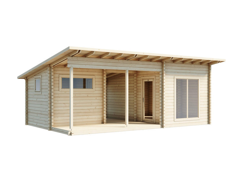 Pihasauna Luoman Lillevilla 721-2 Kiuru, 19,4 m2, seinävahvuus 70 mm