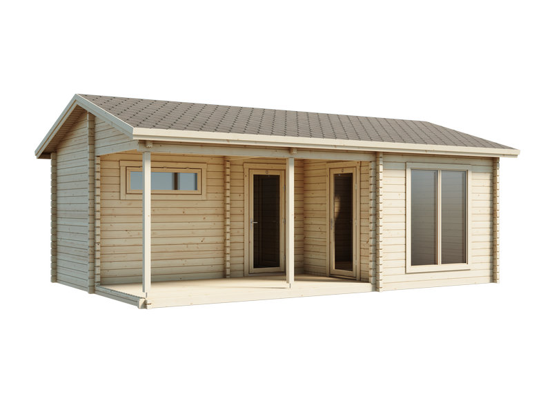 Pihasauna Luoman Lillevilla 733 Koskikara, 23,8 m2, seinävahvuus 70 mm