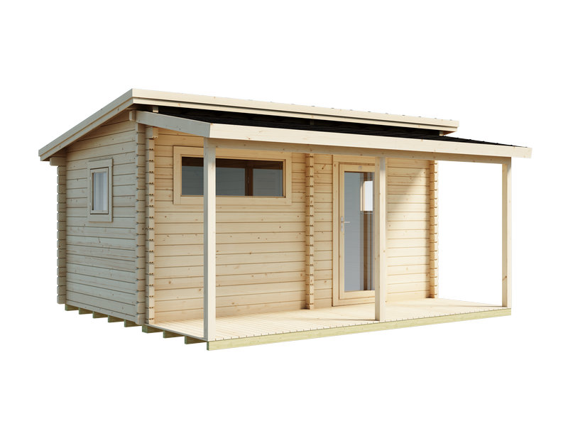 Pihasauna Luoman Lillevilla 735 Haapana, 13,23 m2, seinävahvuus 70 mm