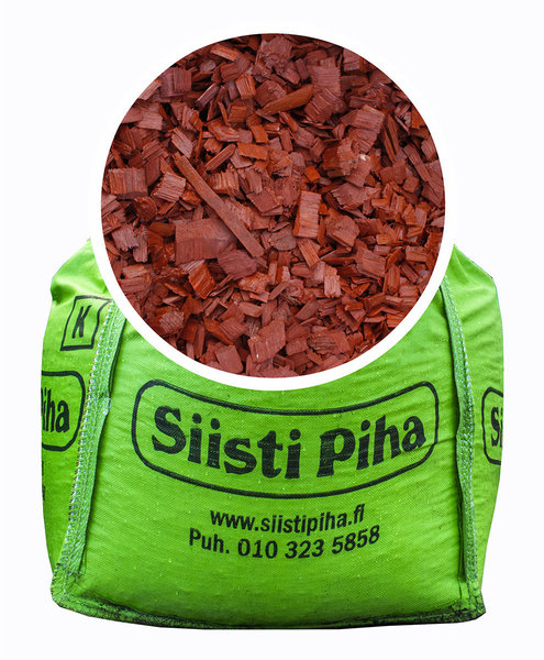 Koristekate punainen Siisti Piha, 1000 l suursäkki