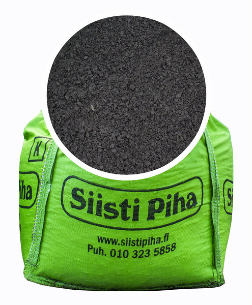 Kivituhka 0-3 mm Siisti Piha, 500 kg tummanharmaa suursäkki