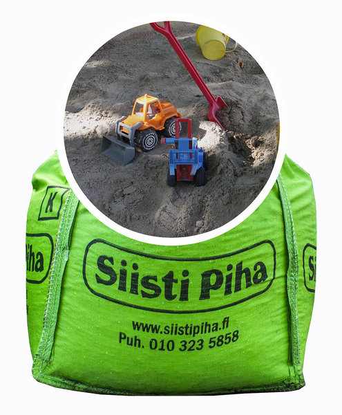 Hiekkalaatikkohiekka Siisti Piha, 1000 kg suursäkki