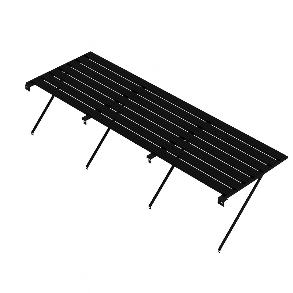 Kasvihuoneen hylly Strömsö,1800 x 625mm, musta