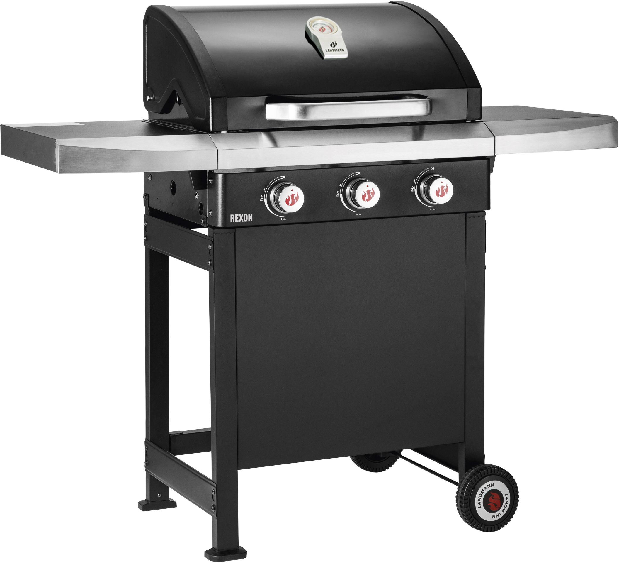 Kaasugrilli Landmann Rexon 3.0 Sapphire Black, 3 poltinta