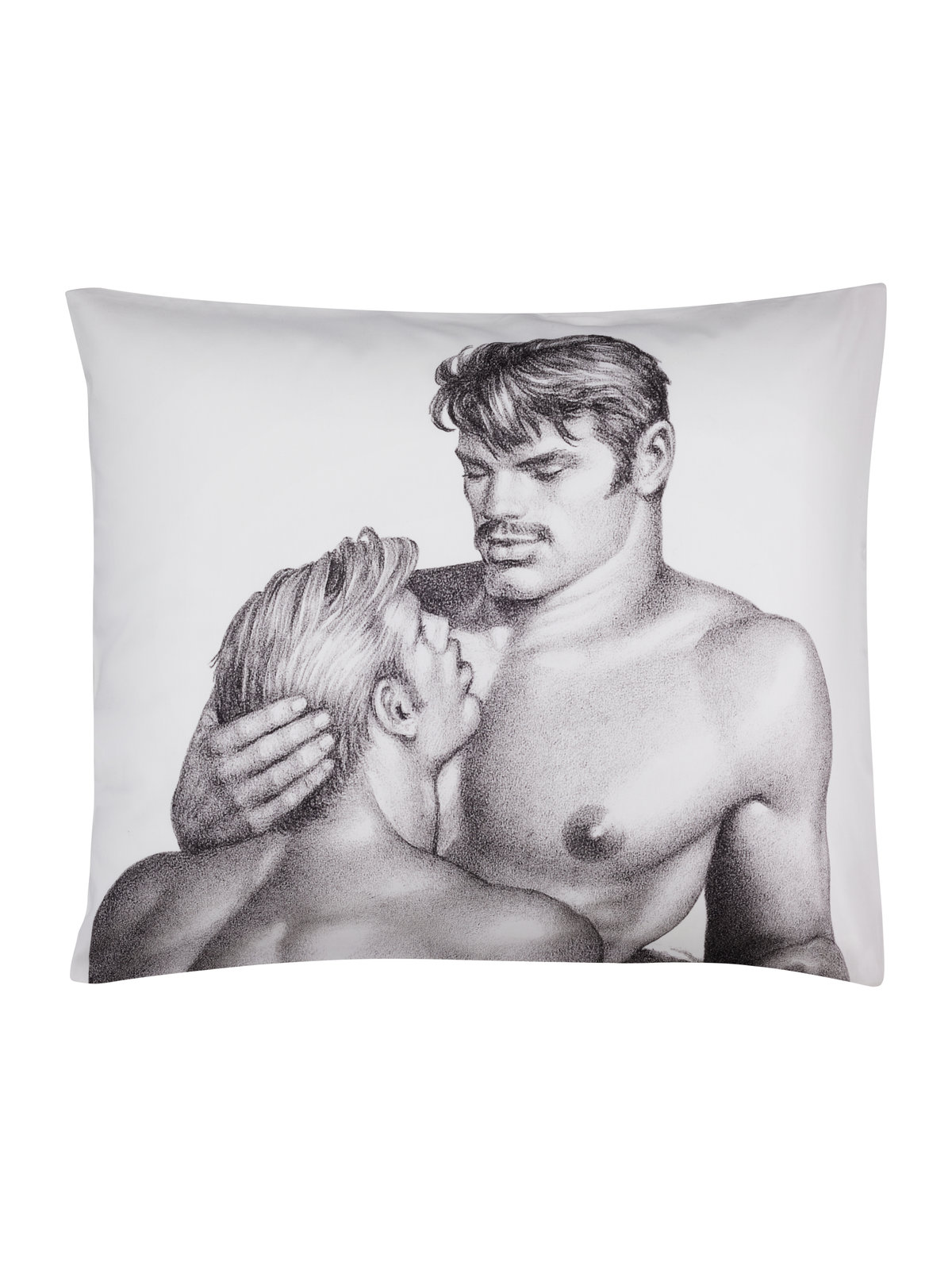 Satiinityynyliina Finlayson Tom of Finland Together, 50x60cm, musta/valkoinen