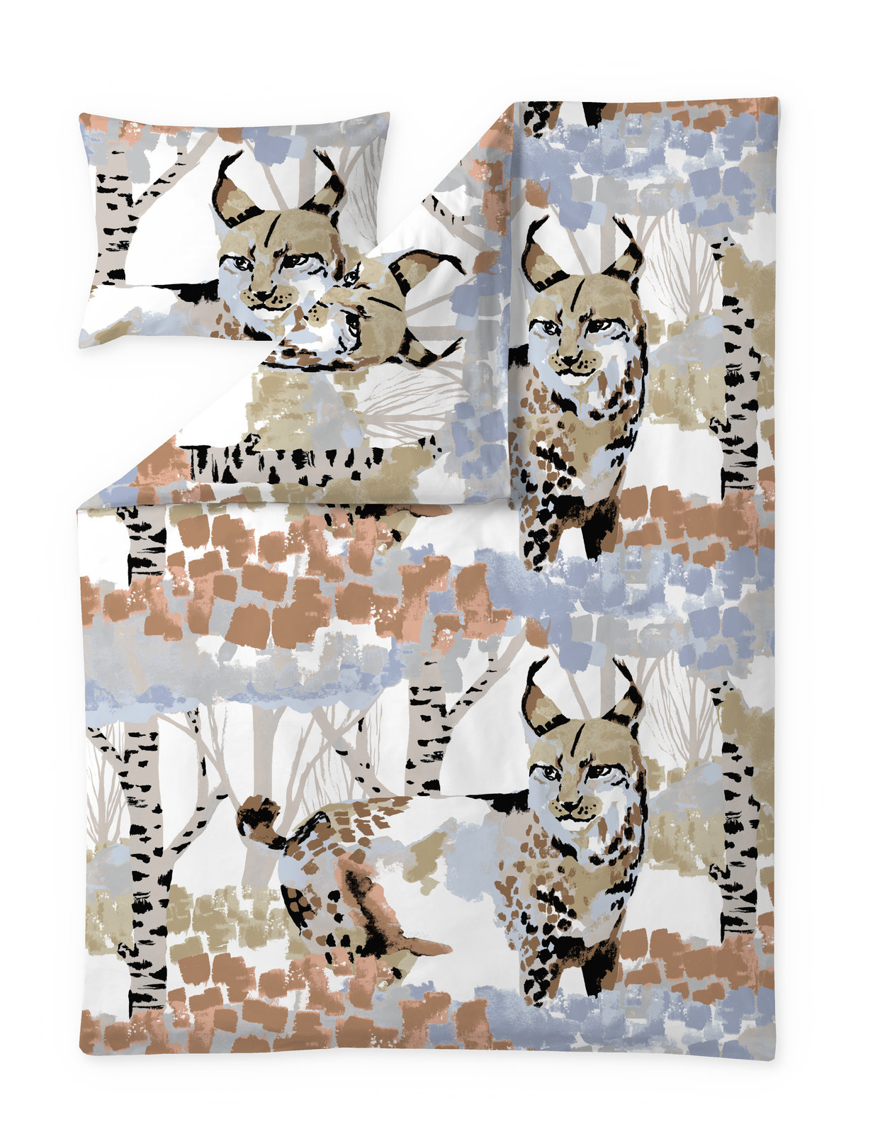 Pussilakanasetti Vallila Ilves, 150x210cm, beige/sininen