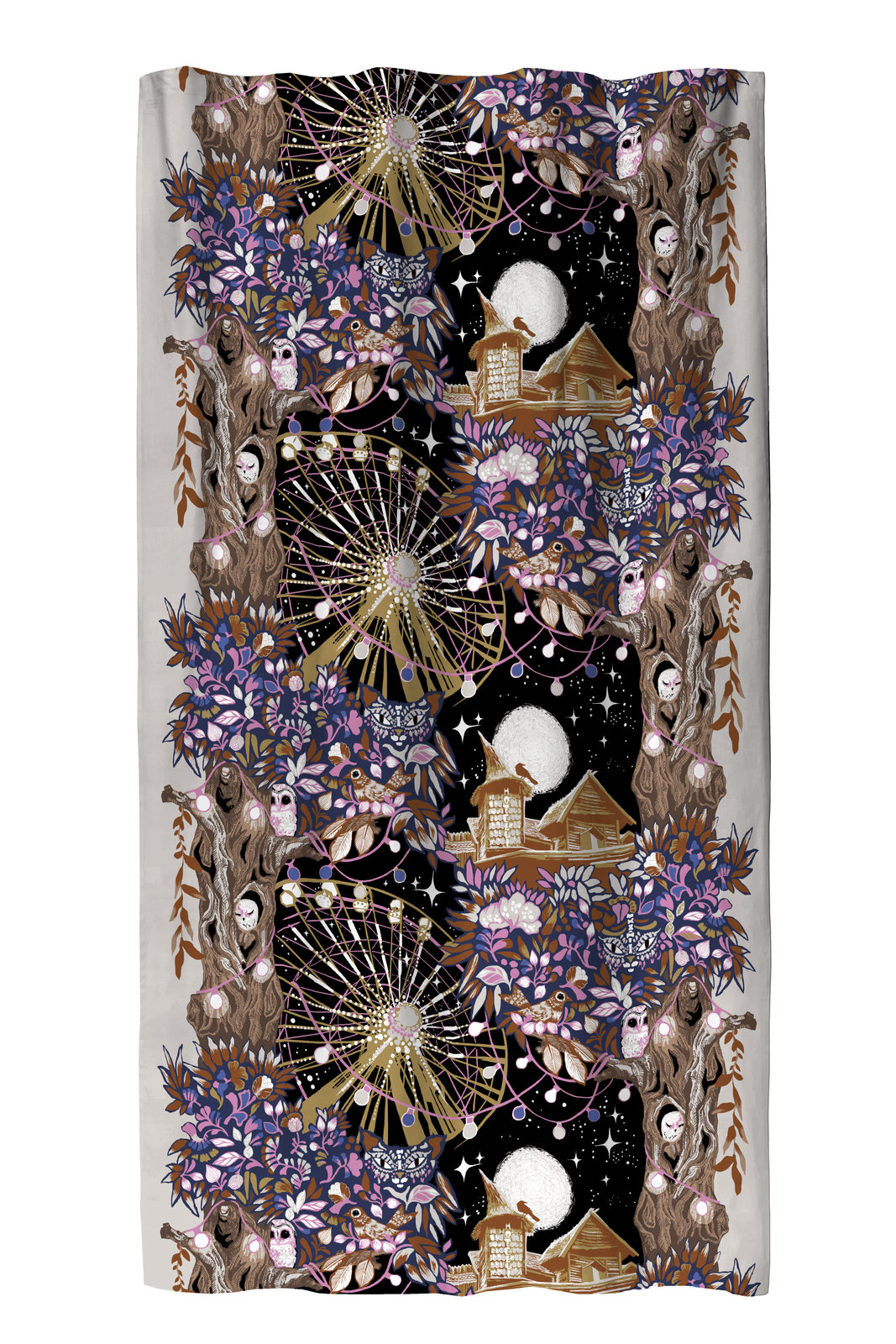 Verho Vallila Ihmeiden ilta, 140x250cm, beige-multi