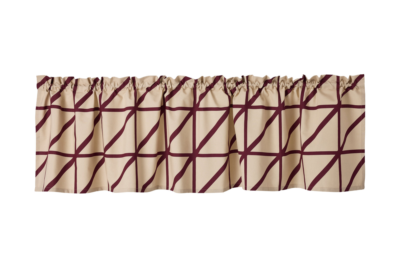 Verhokappa Vallila Lucina, 60x250cm, beige-viininpunainen