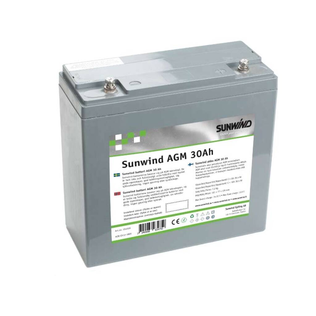 Akku Sunwind AGM, 12 V, 30 Ah