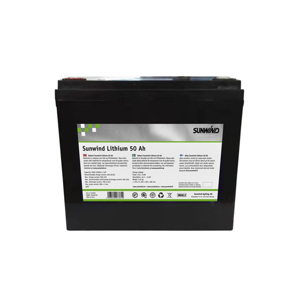 Akku Sunwind LFP Litium, 12V 50.0Ah