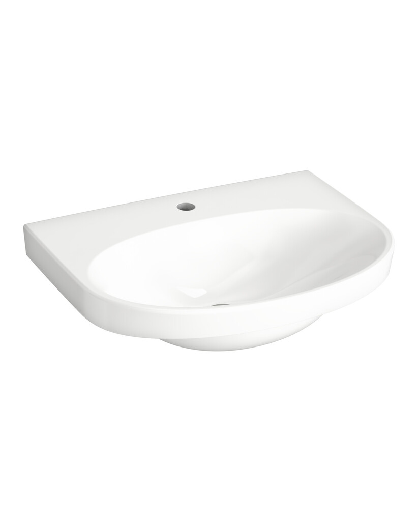 Pesuallas Gustavsberg Nautic 5560, 60 cm, Pultti- tai kannakekiinnitys, Ilman hananreikää, Ylivuotoaukolla, CeramicPlus
