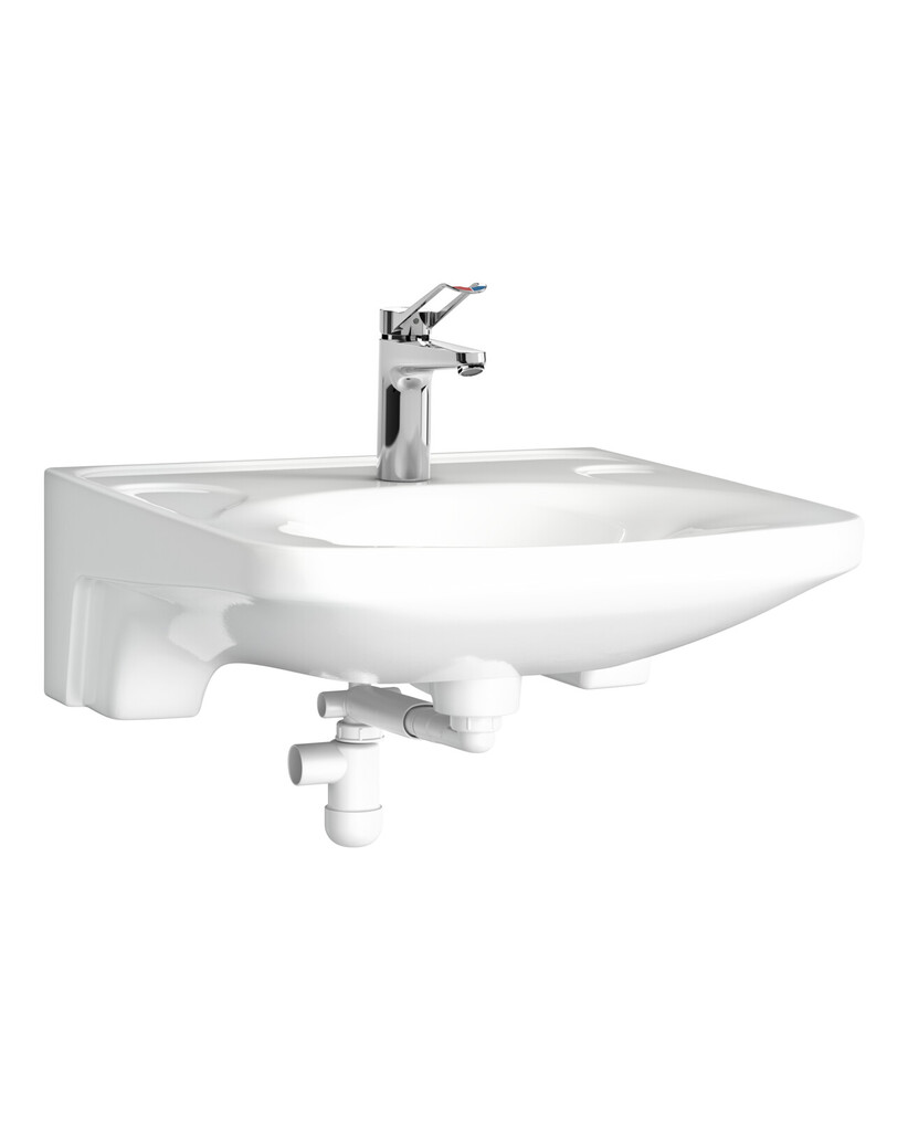 Pesuallaspaketti Gustavsberg Nautic All in One, 60 cm, pitkäkahvaisella pesuallashanalla, valkoinen