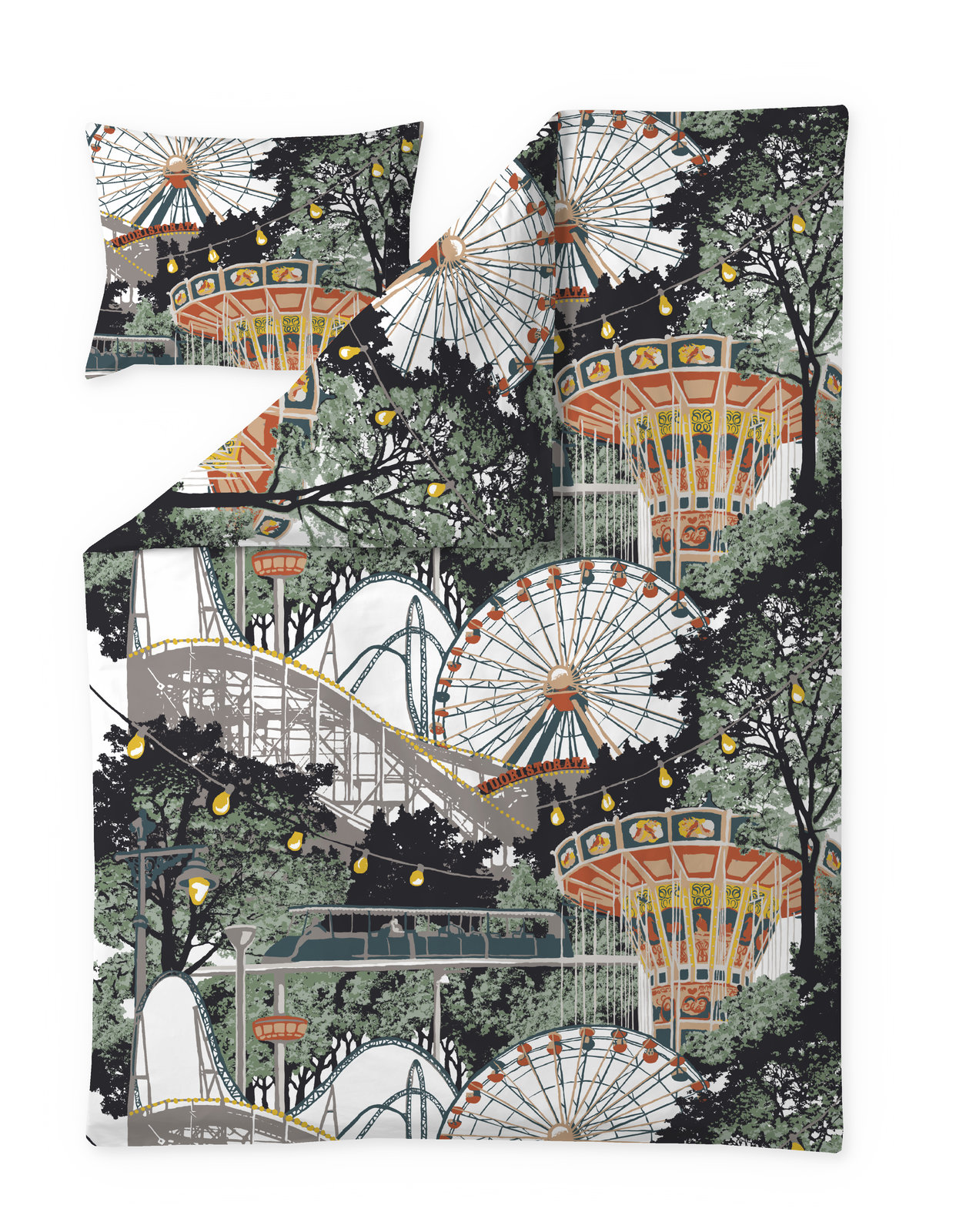 Pussilakanasetti Vallila Lintsi, 150x210cm, monivärinen