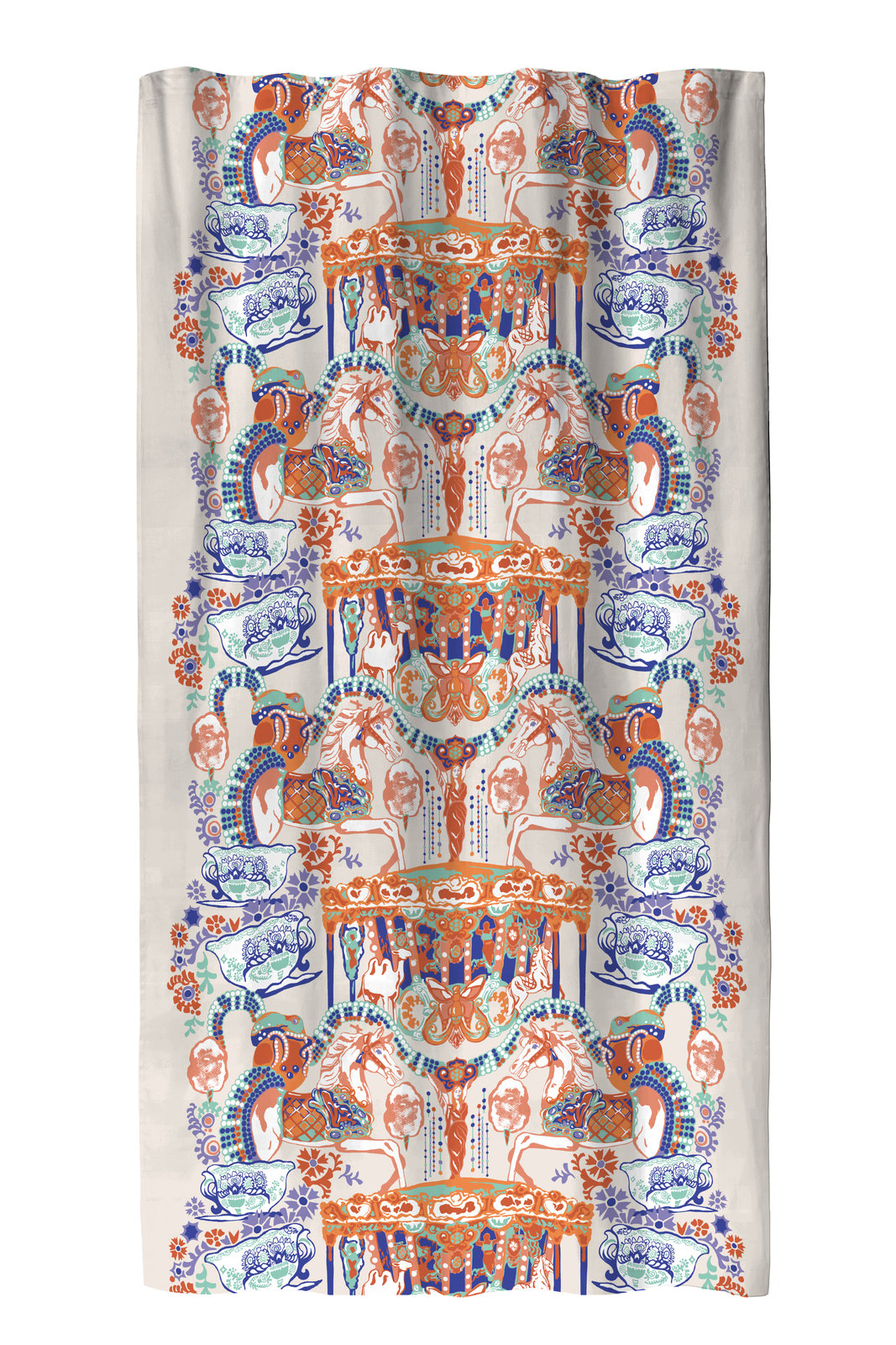 Verho Vallila Fanfaari, 140x240cm, monivärinen