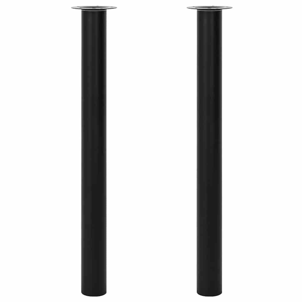 2 teleskooppista pöydän jalkaa musta 710 mm-1100 mm