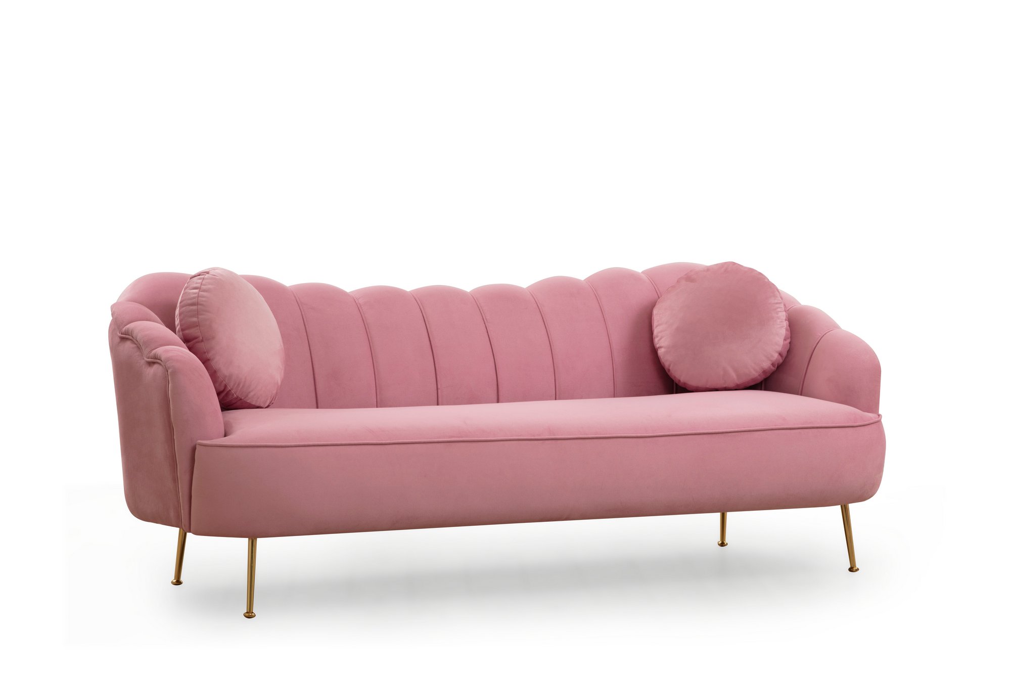 Sohva Valento Furniture Istiridye, 215x90cm, 3-istuttava, Pölyinen ruusu