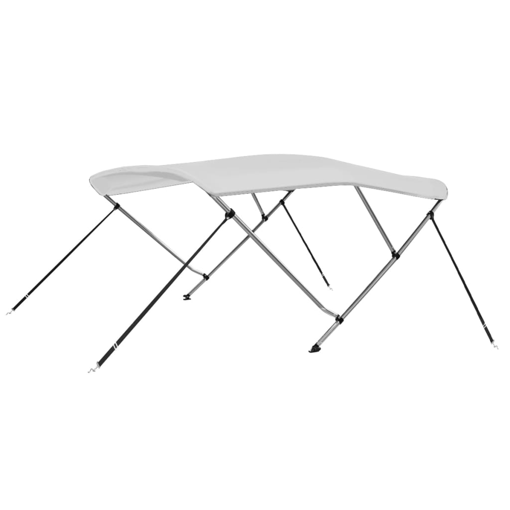 3-kaarinen bimini-kate, valkoinen, 183x196x137 cm
