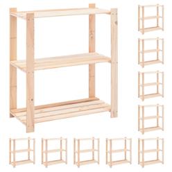 3-kerroksiset varastohyllyt 10 kpl 80x38x90cm 150kg