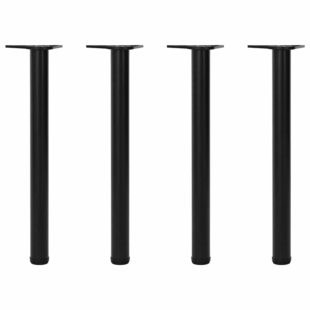 4 korkeussäädettävää pöydän jalkaa musta 710 mm
