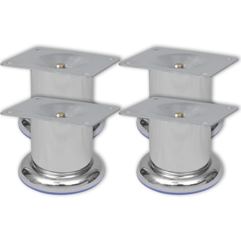 4 pyöreää sohvanjalkaa 60mm kromi