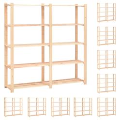 5-kerroksiset varastohyllyt 10 kpl 170x38x170cm 500kg