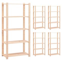 5-kerroksiset varastohyllyt 5 kpl 80x38x170cm 250kg