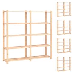 5-kerroksiset varastohyllyt 5kpl 170x38x170cm 500kg
