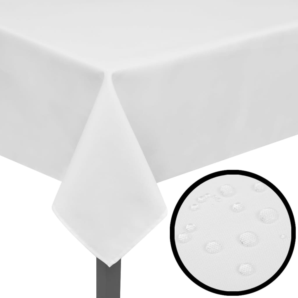 5 pöytäliinaa valkoinen 250 x 130 cm