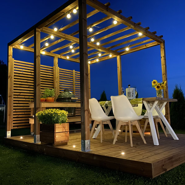 Pergola-/terassikokonaisuus PatioN°rd Aava/Laaka, Kestopuu