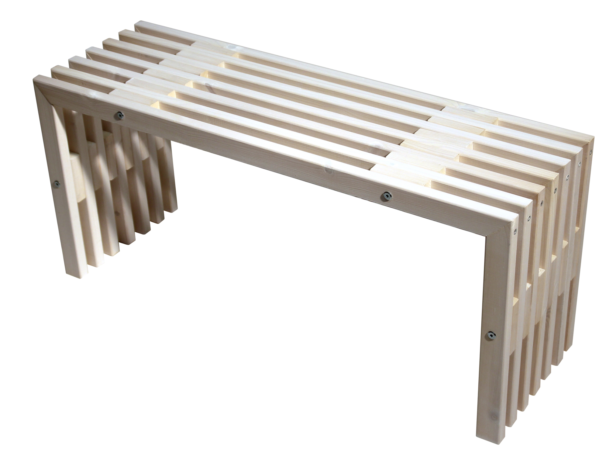 Penkki EcoFurn D-bench 100, Mänty, Valkoinen, Öljytty