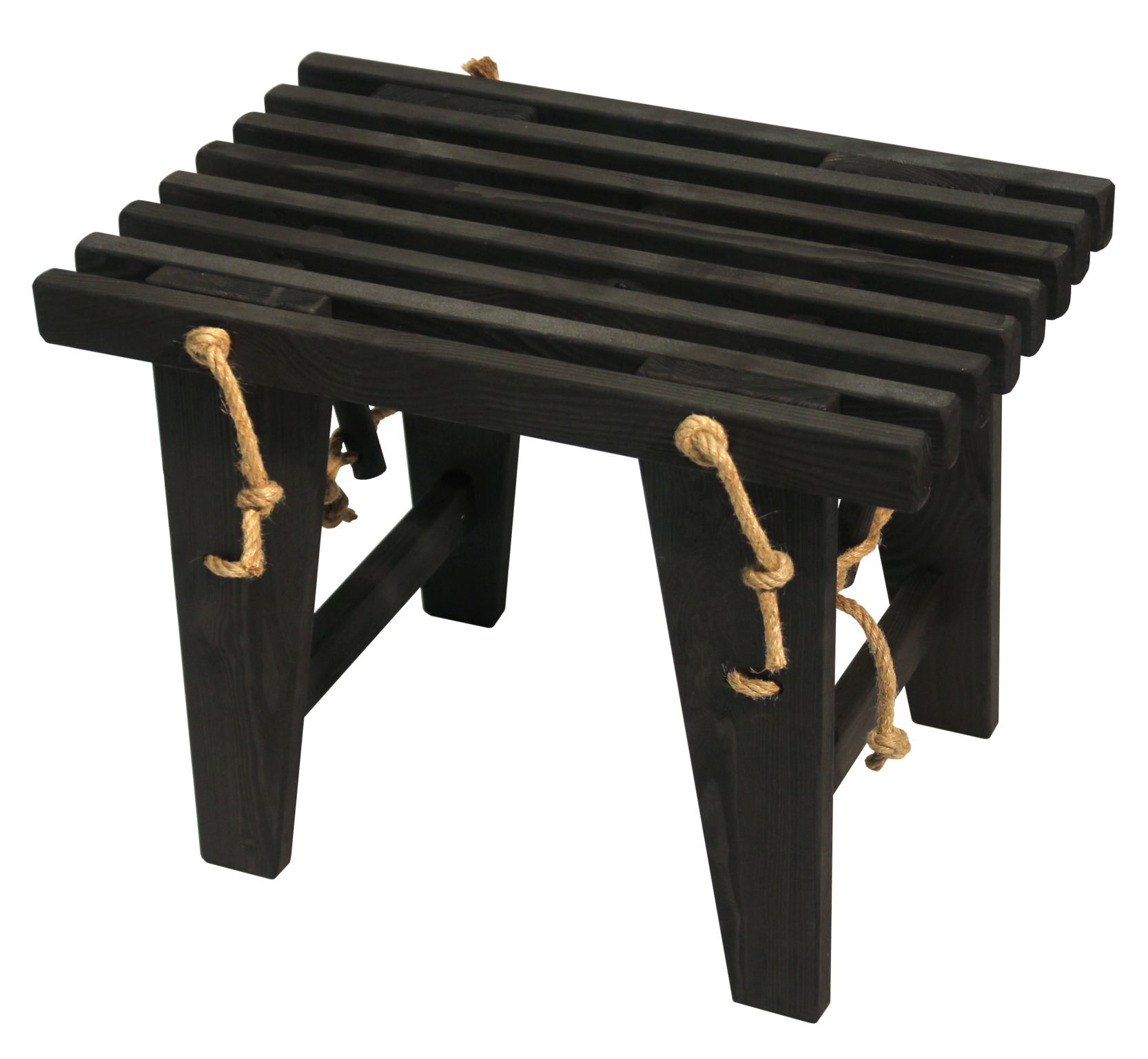 Penkki EcoFurn Ecobench 60, Mänty, Musta, Öljytty