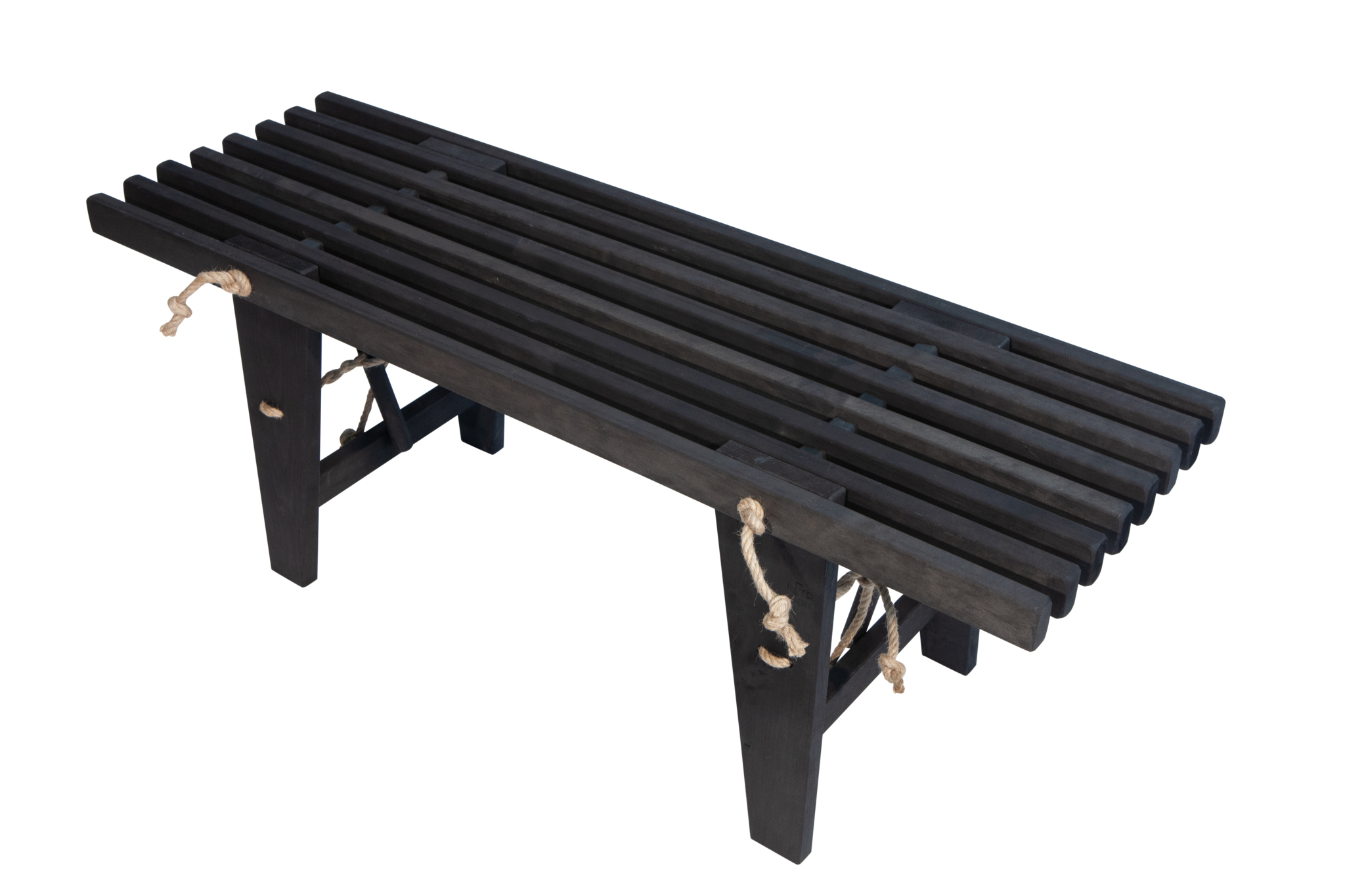 Penkki EcoFurn Ecobench 120, Tervaleppä, Musta, Öljytty