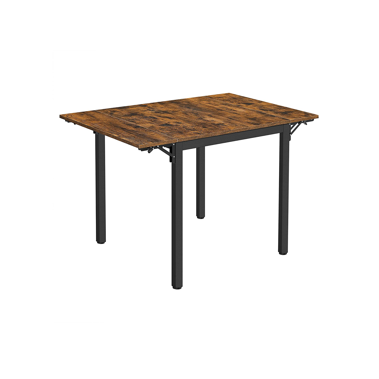 Ruokapöytä Vasagle, 120 x 78 x 76,2 cm, jatkettava, ruskea/musta