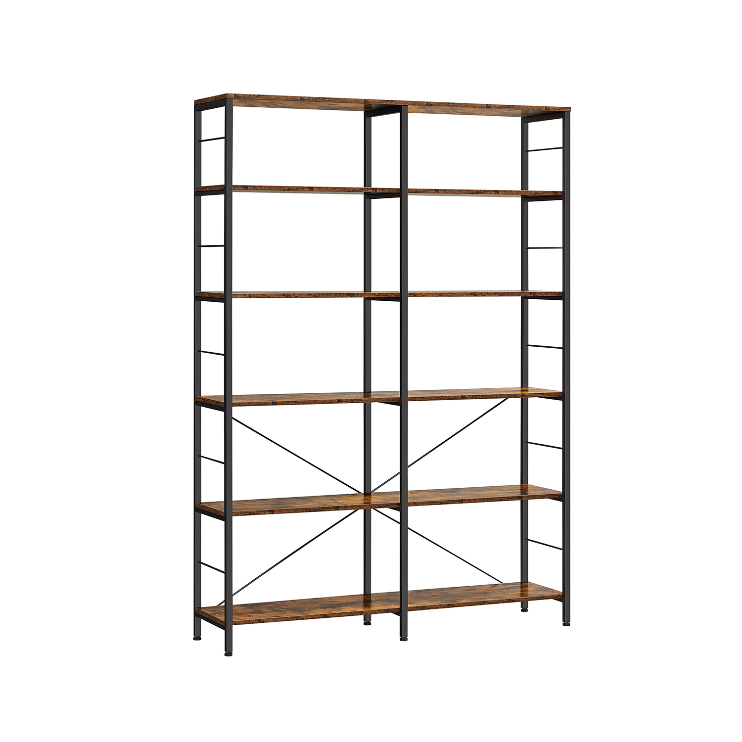 Kirjahylly Vasagle, 30 x 120 x 172.5 cm, 5-tasoinen, ruskea/musta