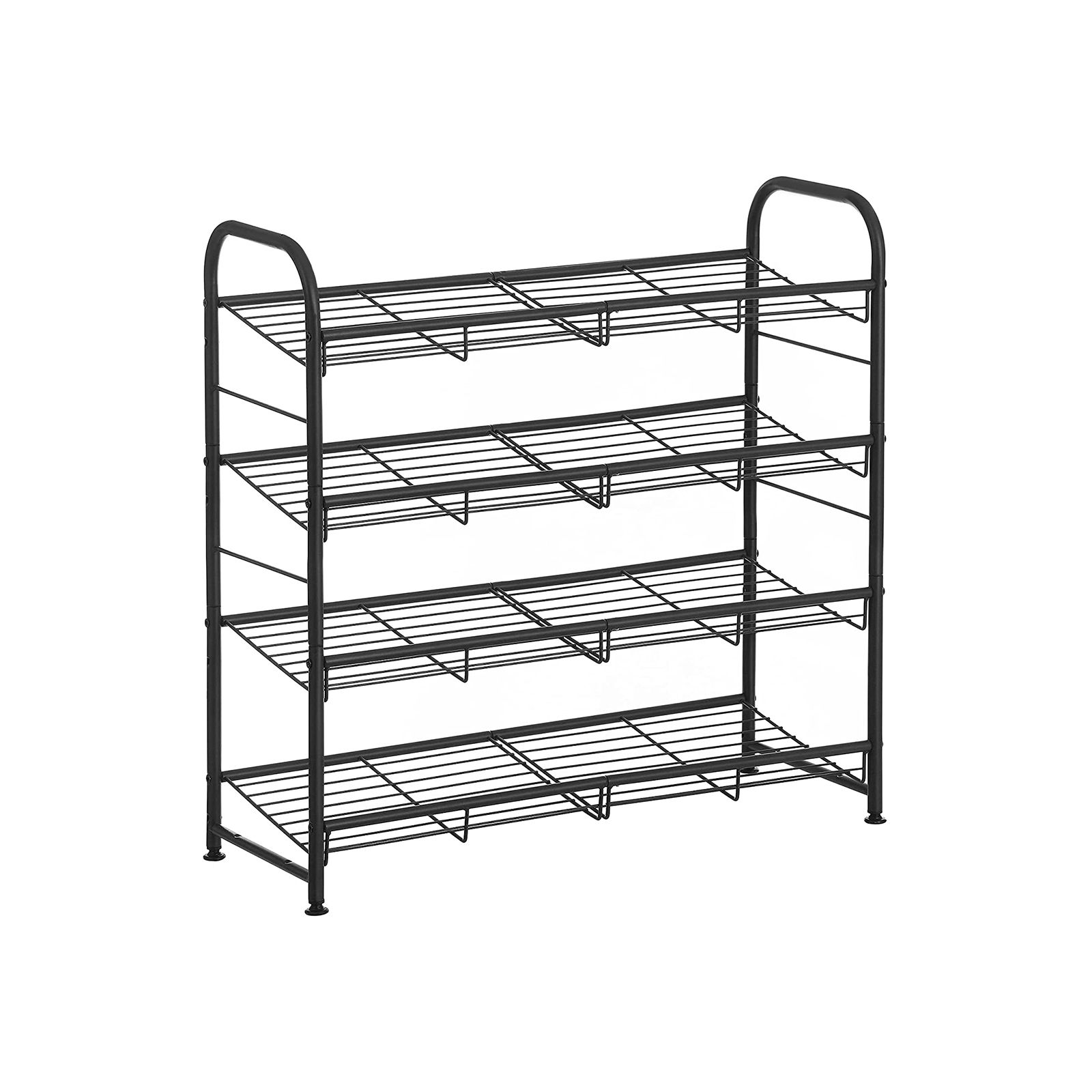 Kenkäteline Songmics, 68,5 x 27,5 x 65 cm, 4-tasoinen, pinottava, musta