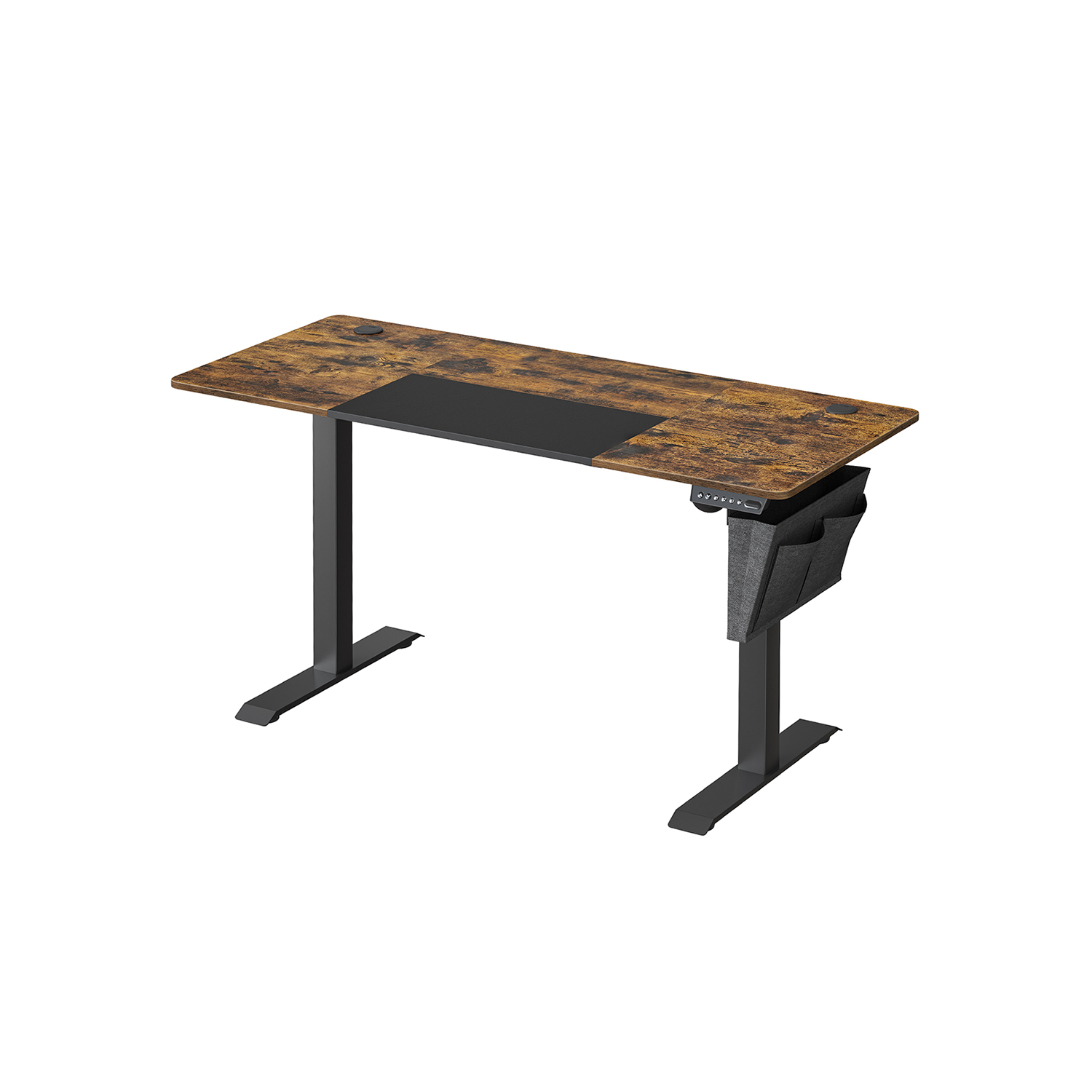 Sähköpöytä Songmics, 140 x 60 x (72-120) cm, korkeussäädettävä, muistitoiminto, ruskea/musta