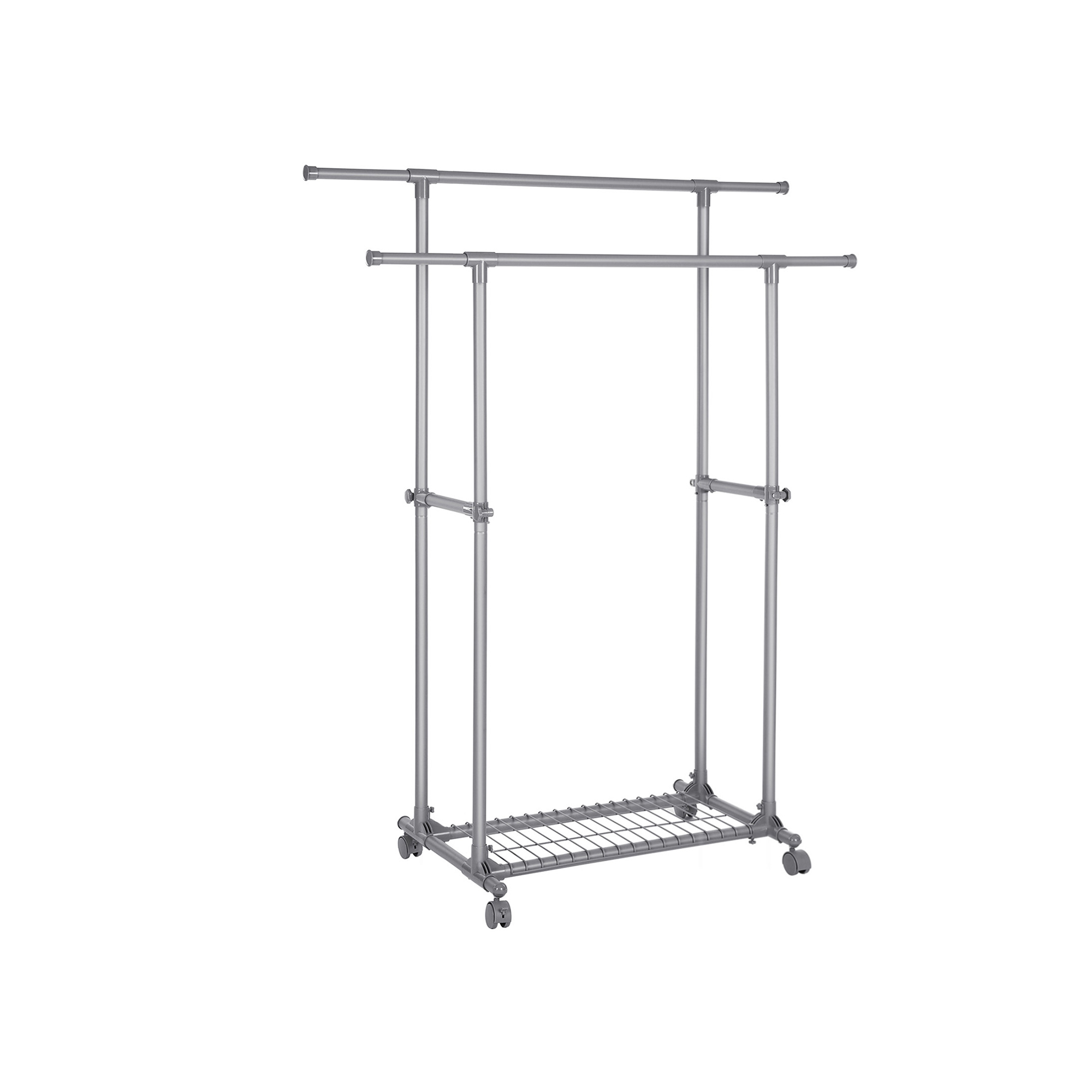 Vaaterekki Songmics, 87 x 52 x 166 cm, ulosvedettävä, hyllyllä, harmaa