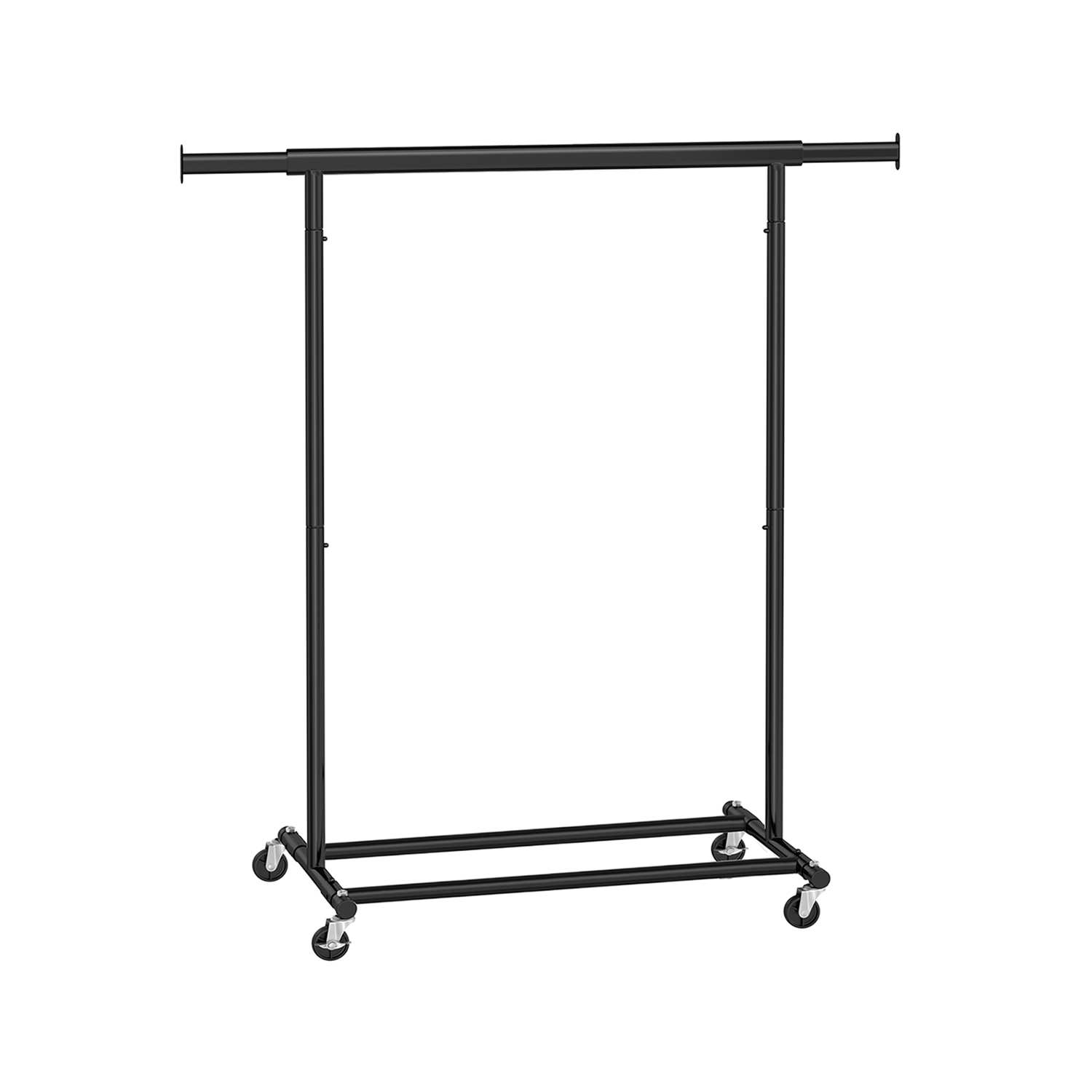 Vaaterekki Songmics, 45,4 x 92-132 x 160 cm, raskas, laajennettava, musta