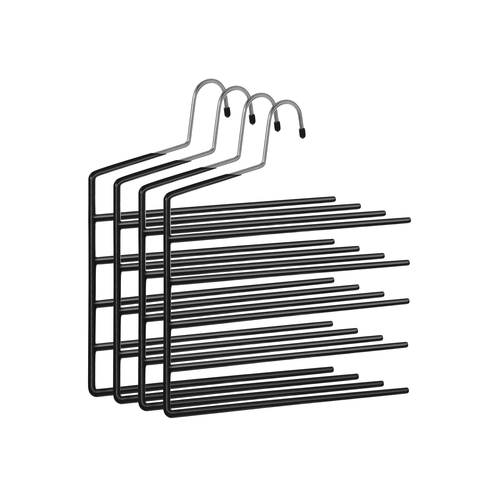 Housuhenkari Songmics, 32 x 0,5 x 35 cm, 5-tankoinen, liukumaton, 4kpl, musta