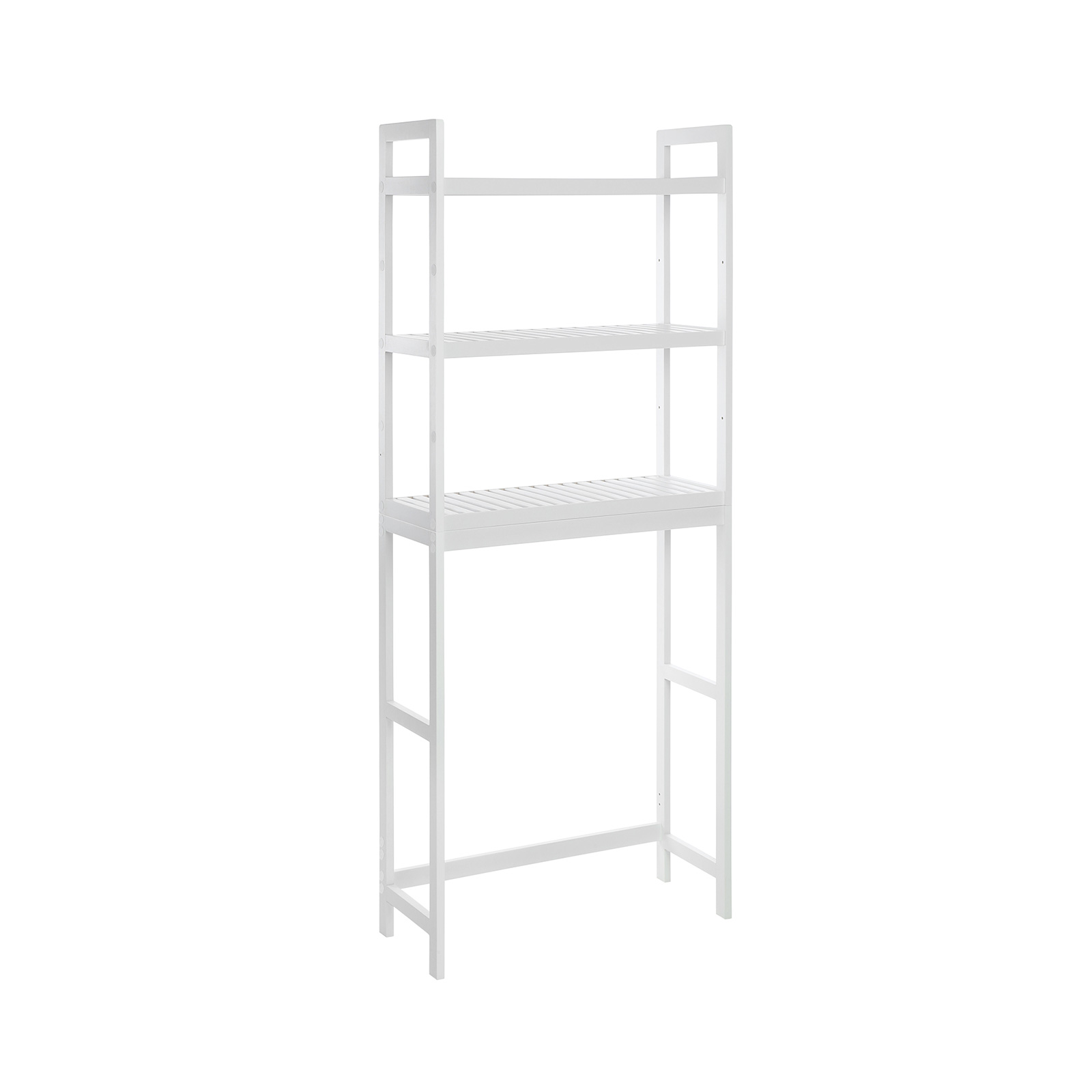 WC-hylly Songmics, 63 x 26 x 163 cm, 3-tasoinen, bambu, valkoinen