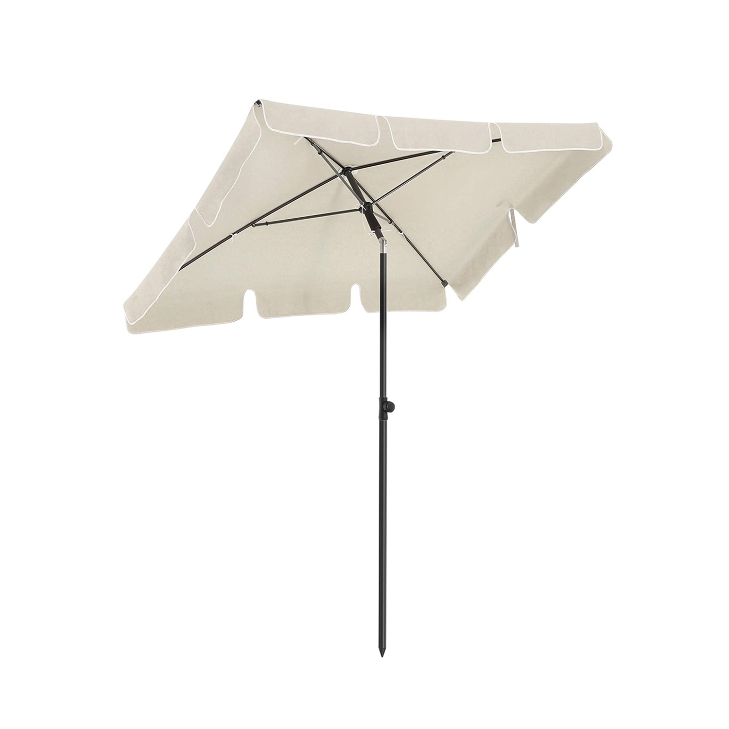 Aurinkovarjo parvekkelle Songmics, 2 x 1.25 m, kallistettava, UPF 50+, beige