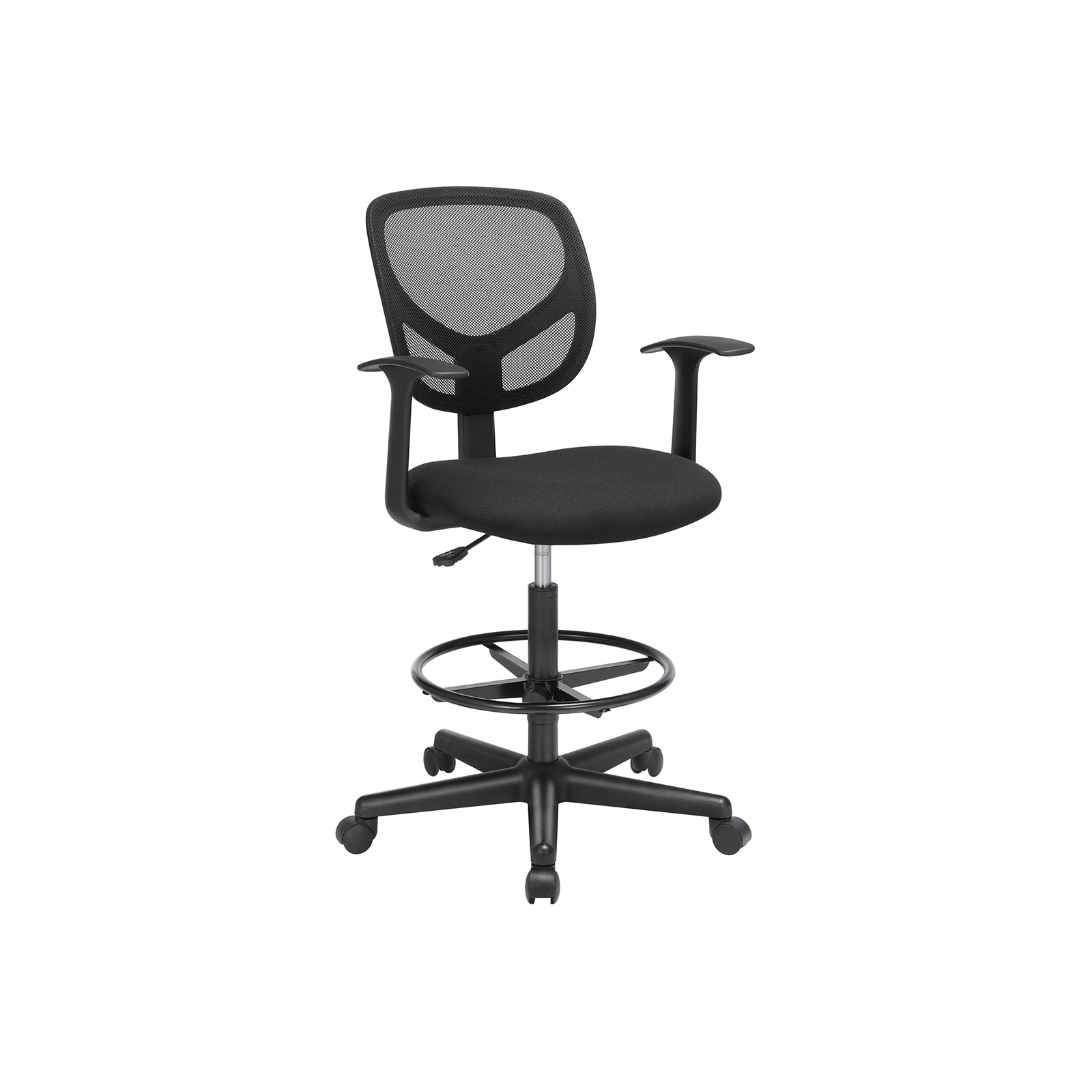 Työtuoli Songmics, 55-75 cm, käsinojat, musta