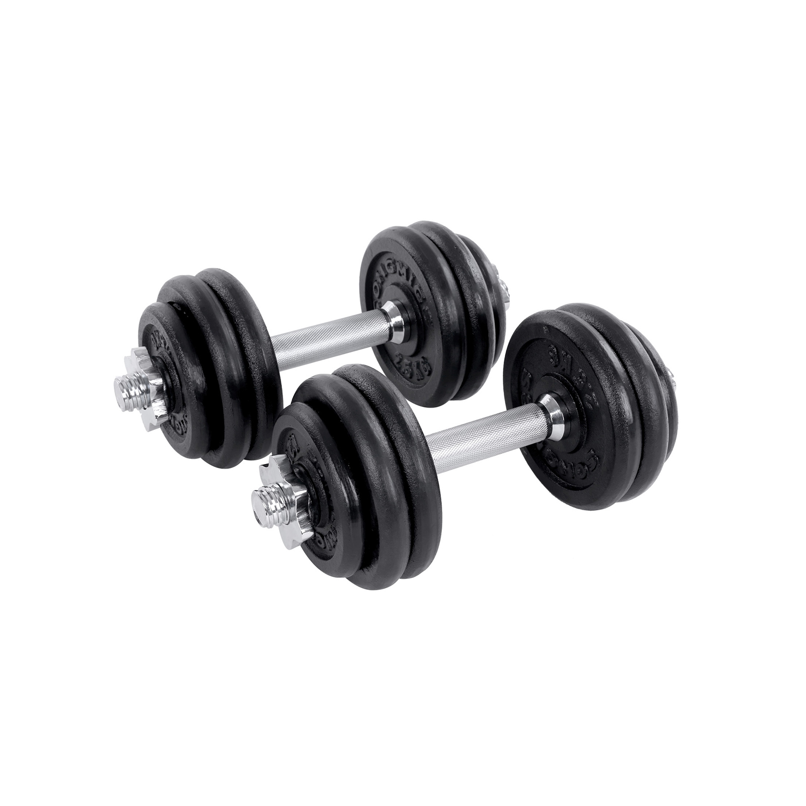 Käsipainosarja Songmics, 30 kg, säädettävä, 2-in-1, musta
