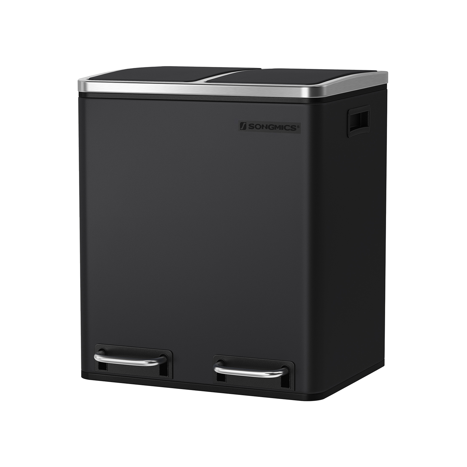 Poljinroskis Songmics, 2 x 15 l, soft close -kansi, musta