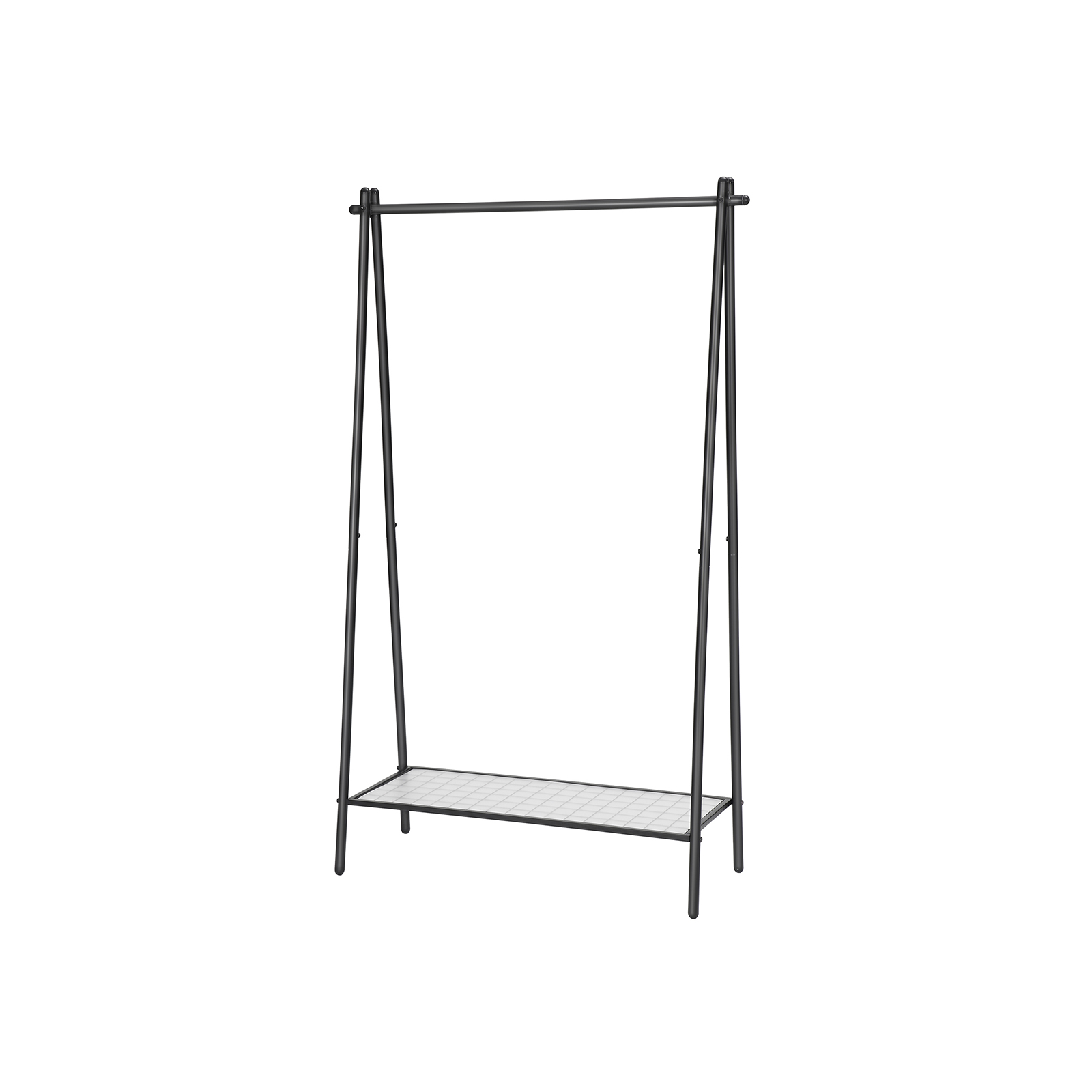 Vaaterekki Songmics, 92.5 x 33.5 x 153 cm, teräsrakenne, alahylly, musta