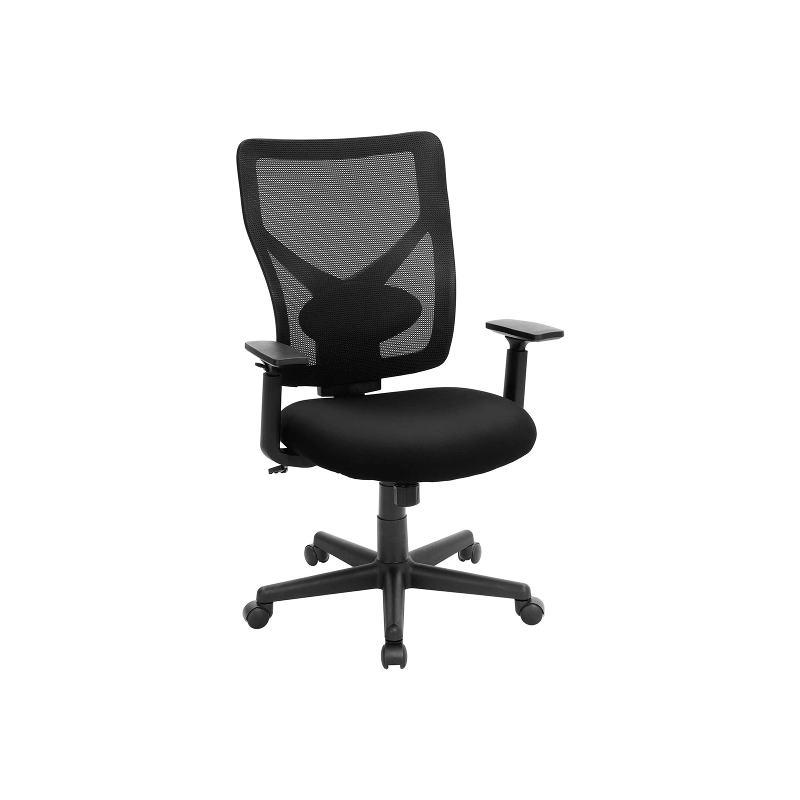 Toimistotuoli Songmics, 110,5-112,5 cm, ergonominen, verkkokangas, musta